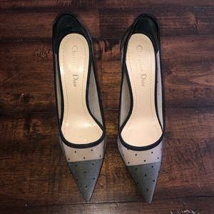 Dior D-MOI High-Heel Shoe in Dotted Swiss Tulle